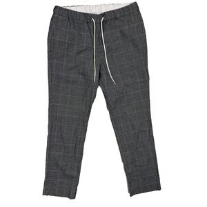 Beauty&Youth United Arrows 100% Wool Pants Windowpane Trousers Grey Medium